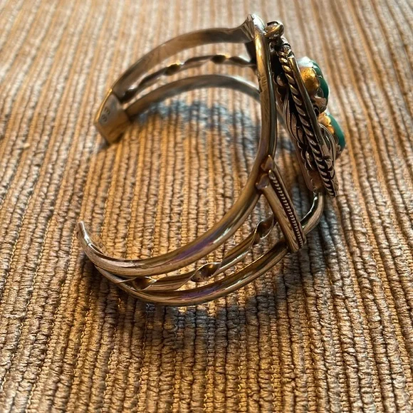 Vintage SS/Kingsman turquoise reversible cuff - Picture 2 of 10